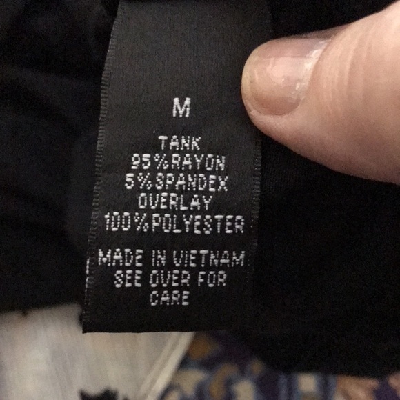 Ab Studio Women’s Layered Tunic Top Size M Black White Sheer Asymmetric Overlay - Picture 11 of 11